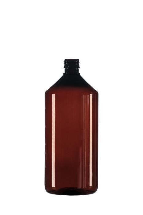 1L Amber PET Pharma Veral, 28mm ROPP Neck